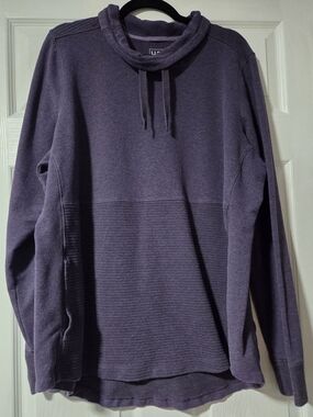 L.L. Bean Deep Purple Cozy Mixed Knits Pullover Womens Plus